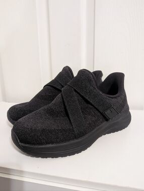 Orthofeet Naya Womens Black Hands Free Slip On Walking Shoes Size 8.5 2E X-Wide